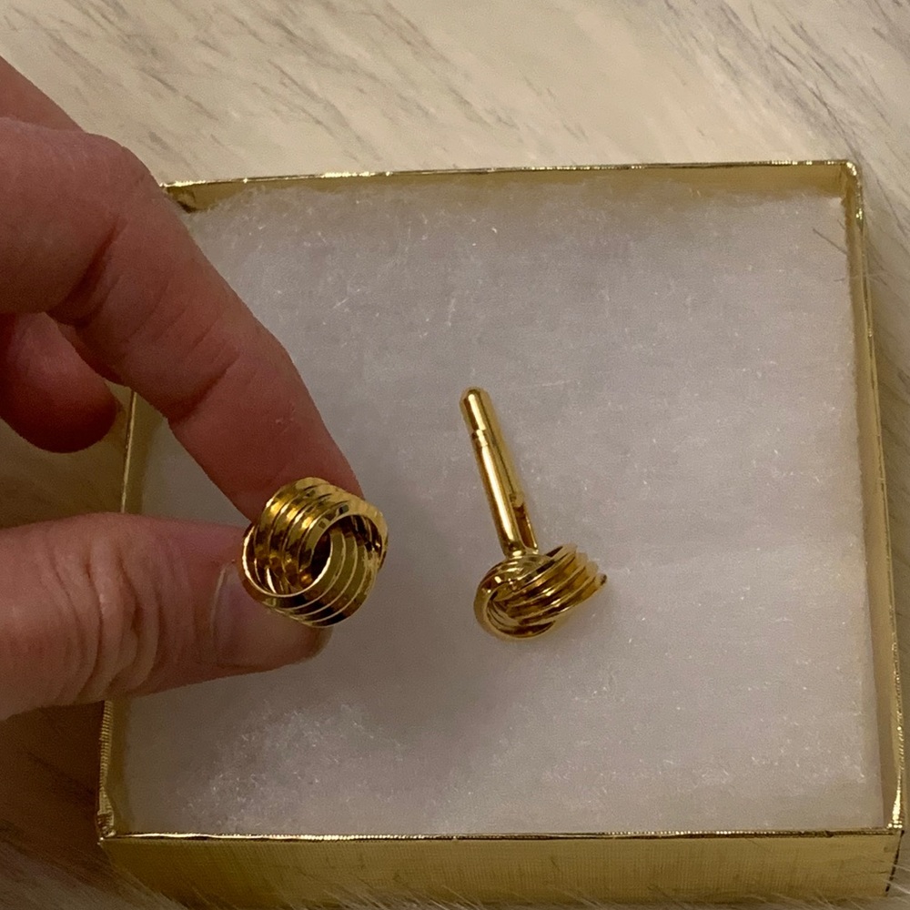 Gold colored cuff links